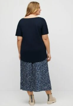 Ulla Popken T-Shirt Basic - Marine -Ulla Popken f53e9d362ebf406ca28bf01ca3f968f5