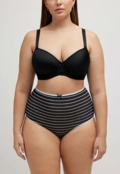 Ulla Popken MAXI LOT DE 3 RAYURES TAILLE HAUTE - Slip - Black -Ulla Popken f5a2154672be4c5cb6693480b101b7e3 1