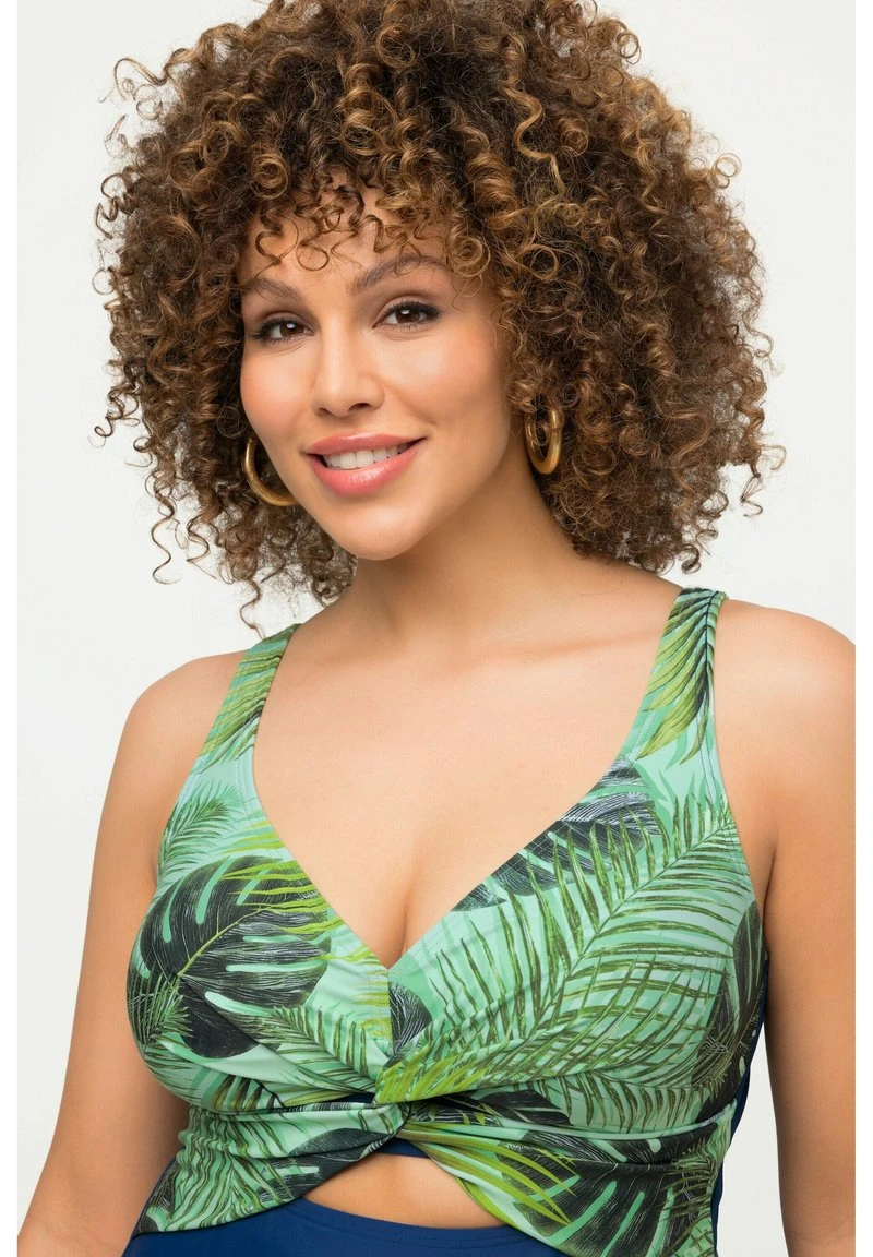 Ulla Popken IMPRIMÉ FEUILLES DE PALMIERS JO - Badeanzug - Bleu 5 Ulla Popken IMPRIMÉ FEUILLES DE PALMIERS JO - Badeanzug - Bleu – Bild 4