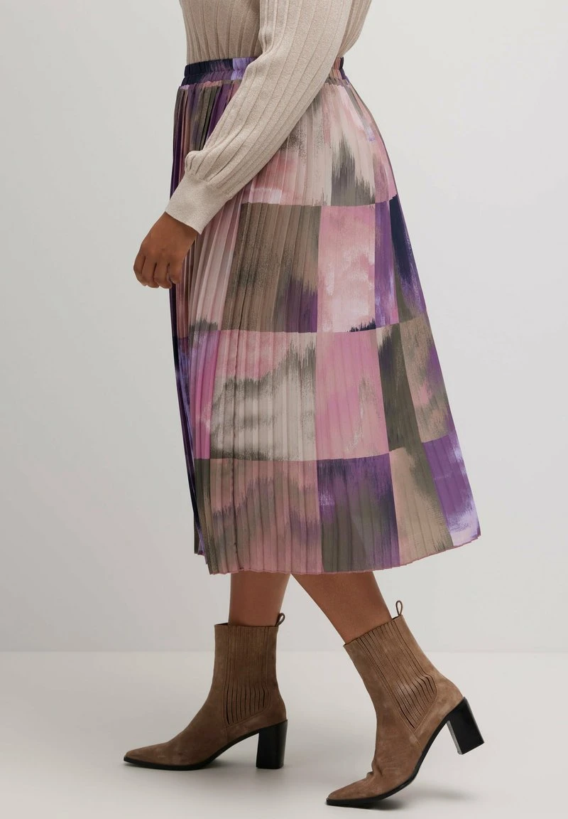 Ulla Popken PRINT ELASTISCHE BAND - A-Linien-Rock - Lavendel 6 Ulla Popken PRINT ELASTISCHE BAND - A-Linien-Rock - Lavendel – Bild 4