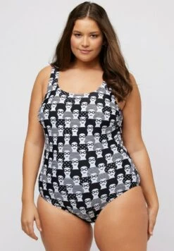 Ulla Popken Badeanzug - Black Multi