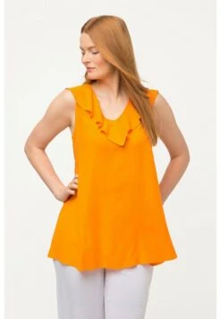 Ulla Popken SANS MANCHES DÉCOLLETÉ EN V. - Bluse - Orange Vif -Ulla Popken f8a3d568d380469996a64e1bbf62ebda 1