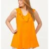 Ulla Popken SANS MANCHES DÉCOLLETÉ EN V. - Bluse - Orange Vif