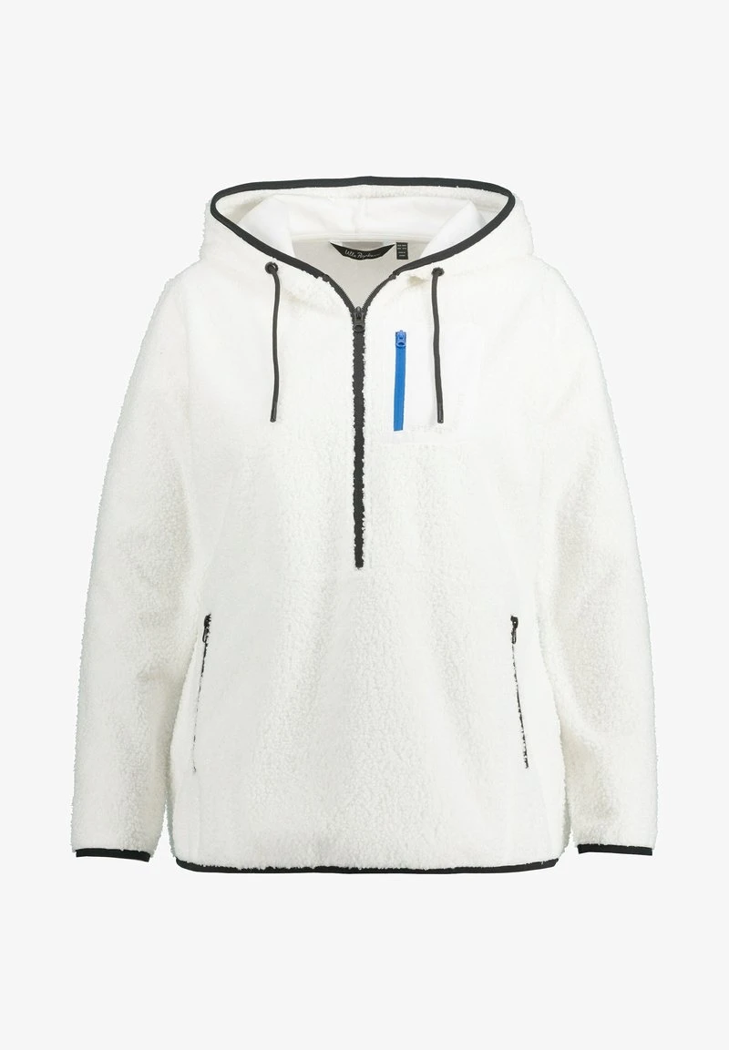 Ulla Popken KOORDINATEN-DRUCK ZIPPTASCHEN LANGARM - Fleecepullover - Schneeweiß 6 Ulla Popken KOORDINATEN-DRUCK ZIPPTASCHEN LANGARM - Fleecepullover - Schneeweiß – Bild 4