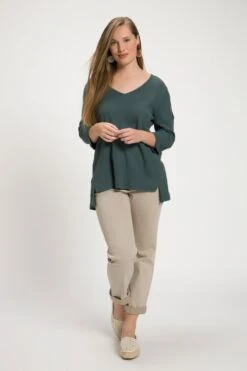 Ulla Popken Langarmshirt - Taubenblau -Ulla Popken fb30702dc9e84abfadbe9ab28853c65d 1