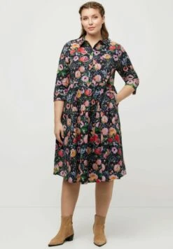 Ulla Popken BLOMENE A LIJN - Blusenkleid - Marine