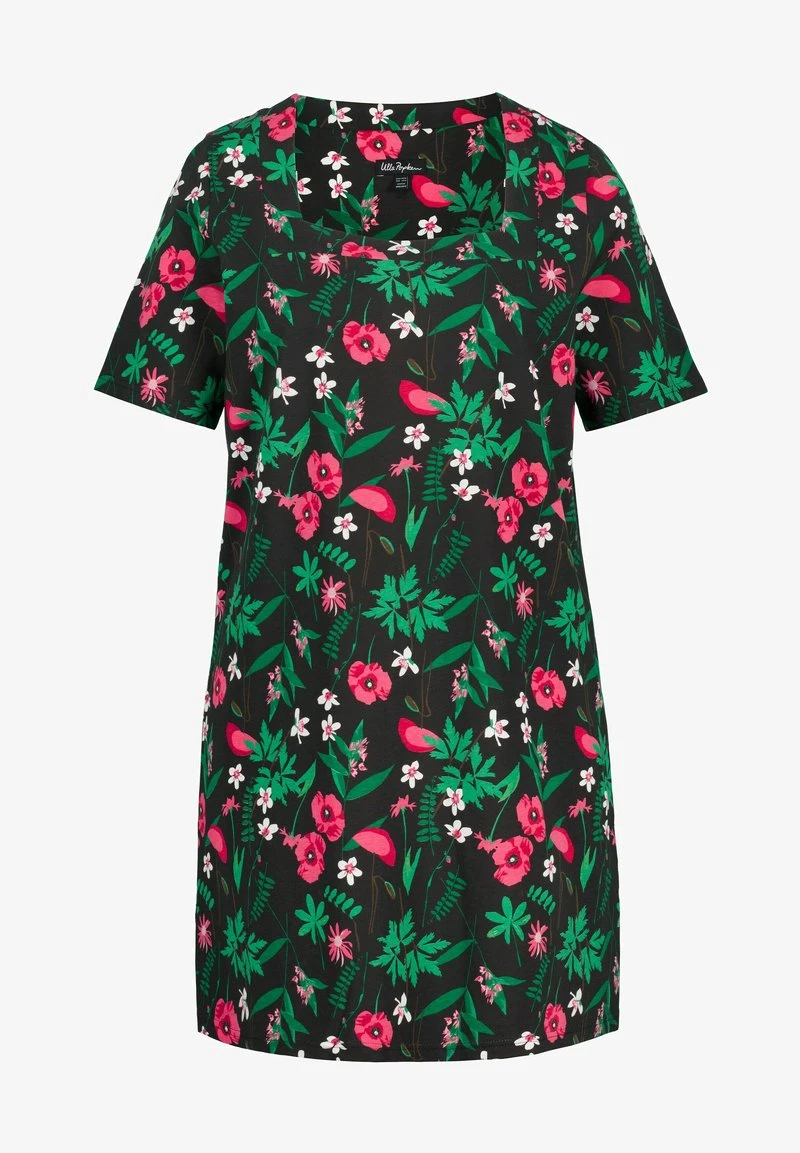 Ulla Popken LONG À MOTIF GRAPHIQUE DÉCOLLETÉ CARRÉ ET MANCHES COURT - T-Shirt Print - Noir 6 Ulla Popken LONG À MOTIF GRAPHIQUE DÉCOLLETÉ CARRÉ ET MANCHES COURT - T-Shirt Print - Noir – Bild 4