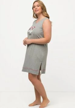Ulla Popken LONGLINE DOG GRAPHIC - Nachthemd - Light Gray Melange -Ulla Popken fd6f80b587e04815b0b24eec0d7055d2