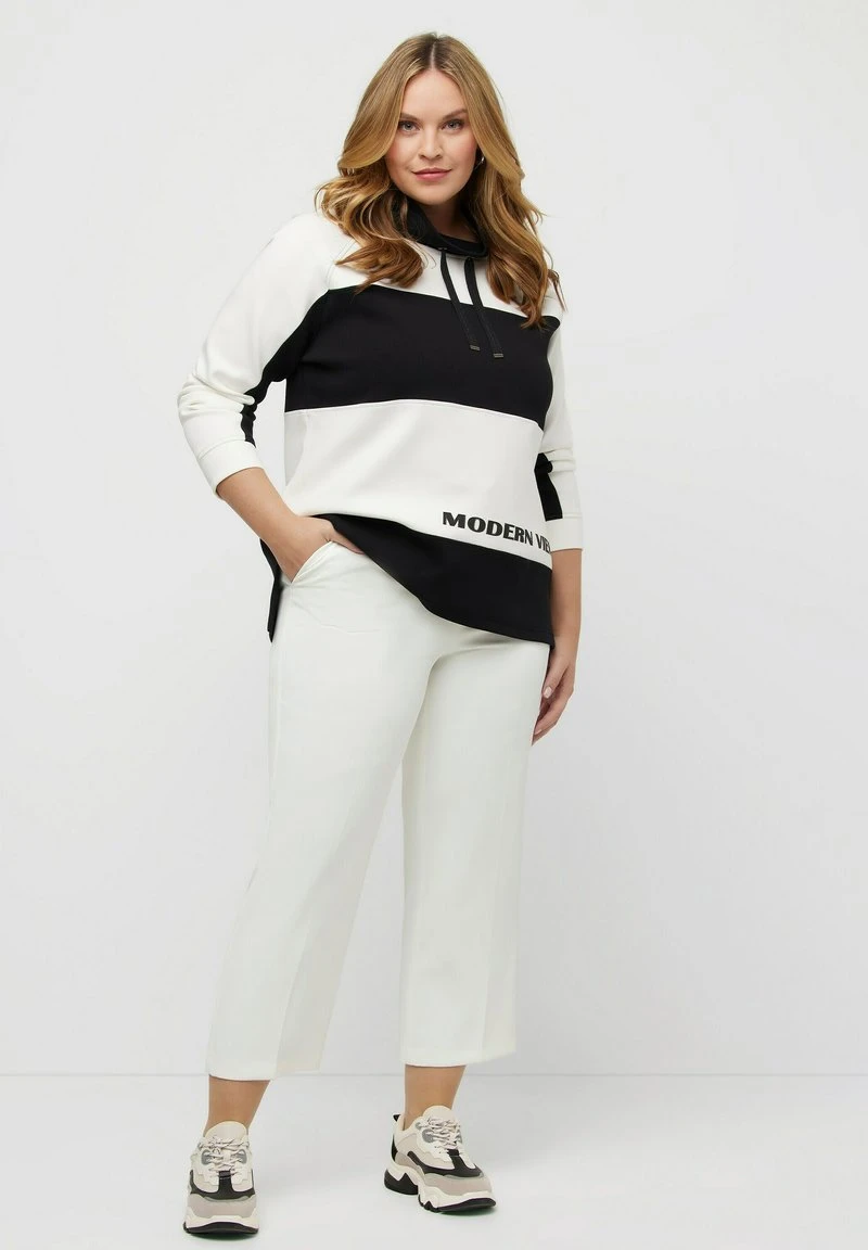 Ulla Popken 7/8 BÜGELFALTEN ELASTIKBUND BINDEBAND - Jogginghose - Offwhite 4 Ulla Popken 7/8 BÜGELFALTEN ELASTIKBUND BINDEBAND - Jogginghose - Offwhite – Bild 2