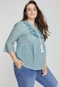 Ulla Popken Bluse - Eisgrün