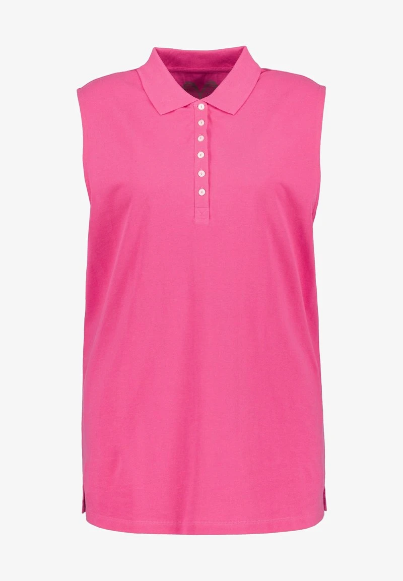 Ulla Popken REGULAR ÄRMELLOS - Poloshirt - Pink 6 Ulla Popken REGULAR ÄRMELLOS - Poloshirt - Pink – Bild 4