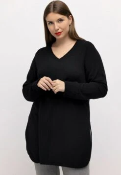 Ulla Popken Strickpullover - Black -Ulla Popken ffa7771e4d004cb2badcd3fb5a19b31c